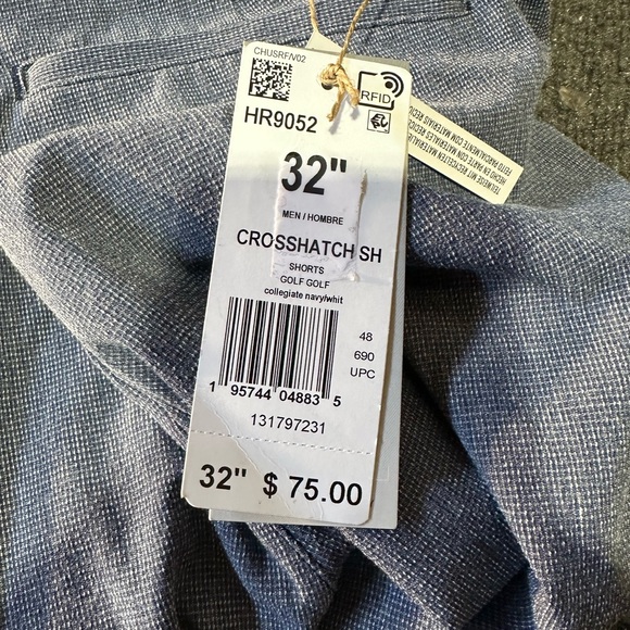 NWT men’s Adidas cross hatch performance golf shorts SZ 32 - Picture 4 of 5